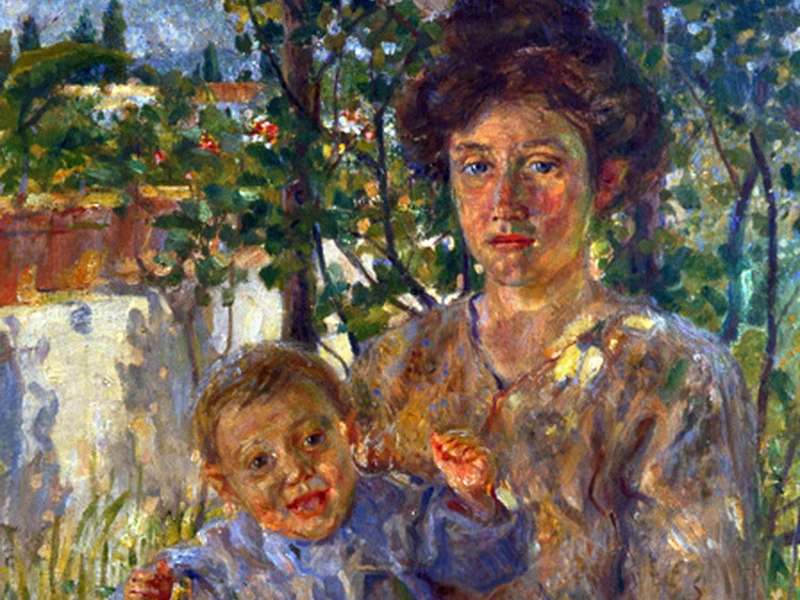1885-Luigi Giovanni Gino Barbieri - Madre con bambino - Pinacoteca comunale (Cesena)